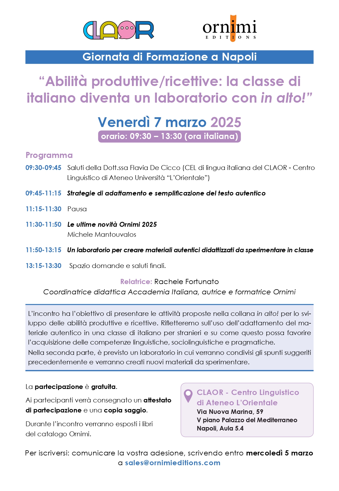 Locandina workshop