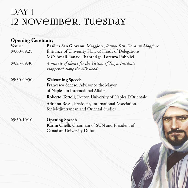 istituto Confucio Conferenza From Silk Roads to World History Civilizations Università di Napoli L'Orientale Programma