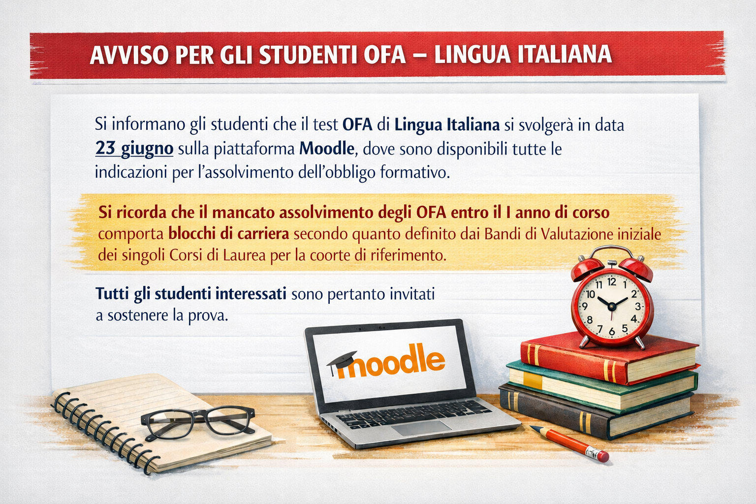 Test di recupero OFA Lingua italiana a.a. 2025/2026 - Giugno 2026