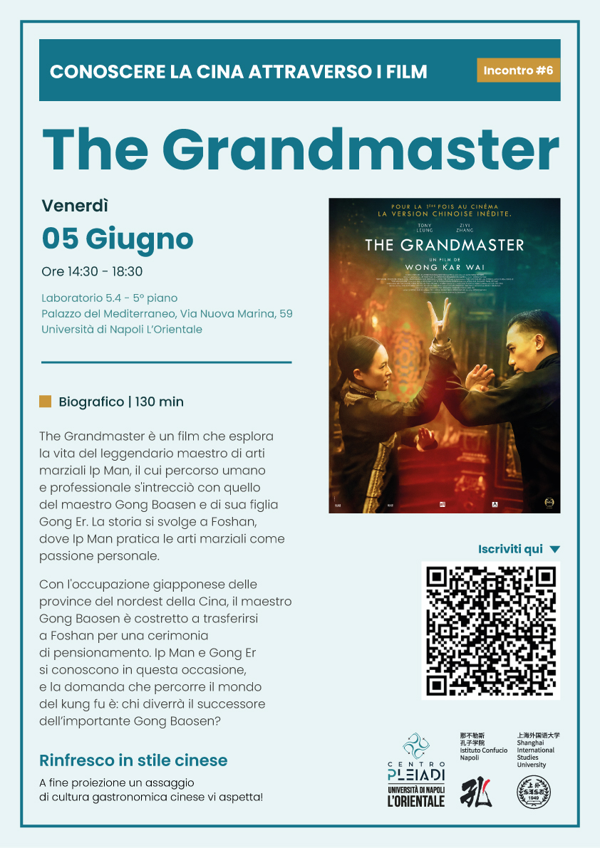 Locandina Conoscere la Cina attraverso i film Primo Incontro The Grandmaster