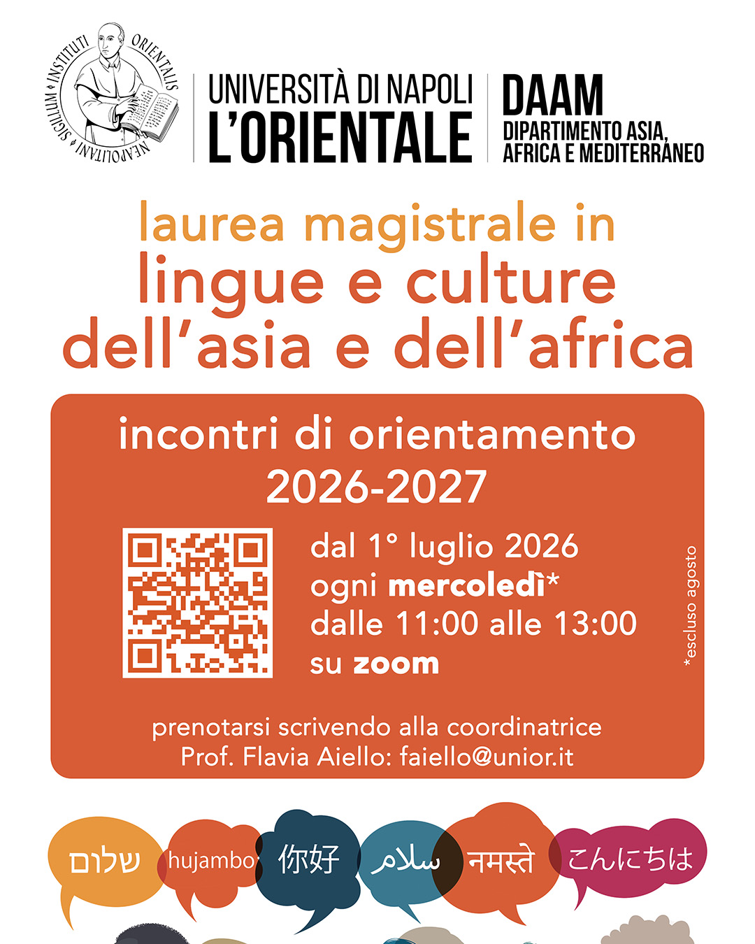 Orientamento CdLM Lingue e culture dell'Asia e dell'Africa