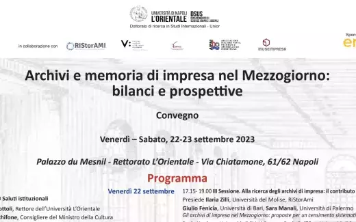 Archivi e memria di impresa nel Mezzogiorno: bilanci e prospettive