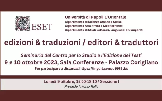 edizioni & traduzioni / editori & traduttori