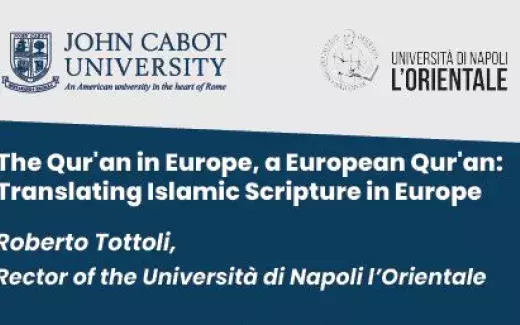 Presentazione del Programma di Doppia Laurea tra L'Orientale e JCU: lezione del Rettore Tottoli