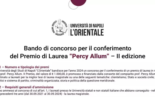 Seconda edizione Bando Premio Allum