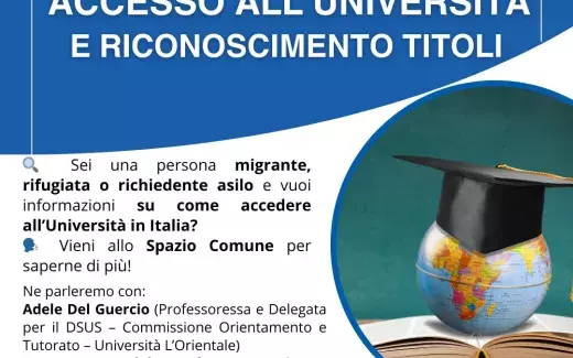 Sessione informativa "Accesso all'università e riconoscimento titoli"