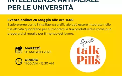 Il nostro Ateneo invita tutta la comunità accademica – studenti, docenti e personale tecnico-amministrativo – a partecipare al webinar Microsoft AI Copilot – Fast Lane, in programma martedì 20 maggio 2025 dalle 11:00 alle 12:30, in diretta dallo stand CRUI/MUR durante FORUM PA 2025.