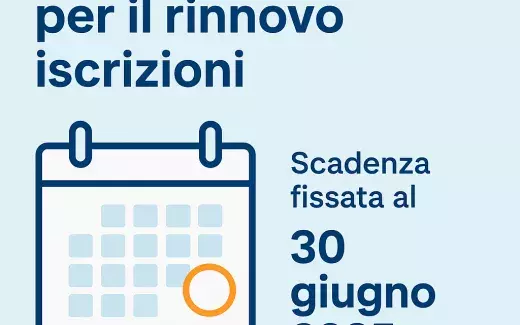 Riaperti termini per il rinnovo delle iscrizioni