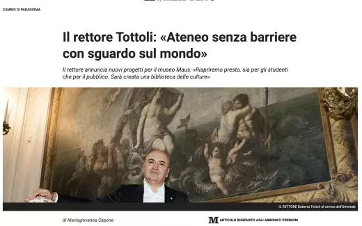 intervista a Il Mattino