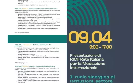 Presentazione della Rete italiana per la mediazione internazionale