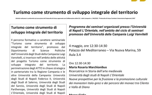 Turismo come strumento di sviluppo integrale del territorio