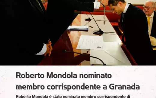 Roberto Mondola è stato nominato membro corrispondente di Napoli della