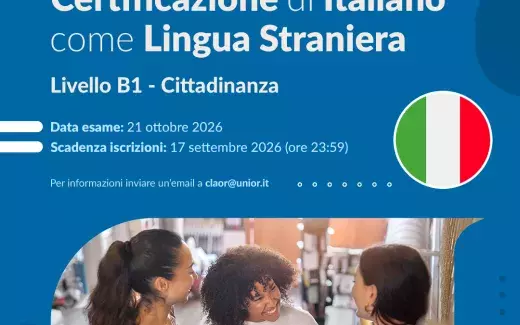 Sono aperte le iscrizioni all'esame per la Certificazione di Italiano come Lingua Straniera (CILS)