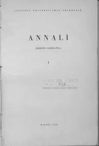 A.I.O.N. - Sez. Germanica 1959-73