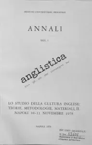 A.I.O.N. - Sez.Anglistica : voll. XXII (1979) - XXXIX (1996)