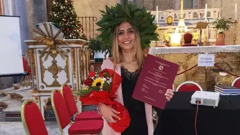 vincitrice del premio di laurea