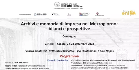 Archivi e memria di impresa nel Mezzogiorno: bilanci e prospettive
