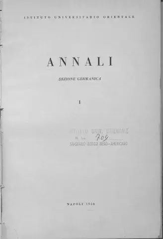 A.I.O.N. - Sez. Germanica 1959-73