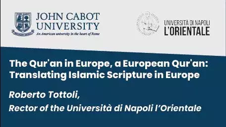 Presentazione del Programma di Doppia Laurea tra L'Orientale e JCU: lezione del Rettore Tottoli