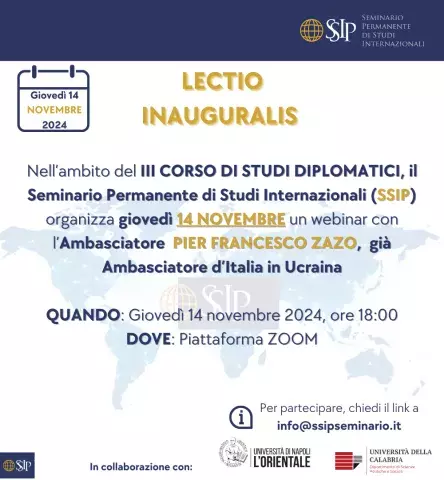 Inauguraziione III corso di Studi Diplomatici