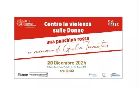 Una panchina rossa in memoria di Giulia Tramontano. Le voci de L’Orientale contro la violenza sulle donne