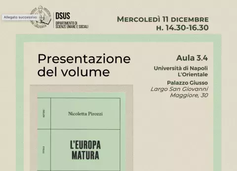 Presentazione del volume "L'Europa Matura"
