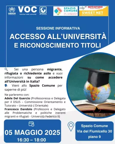 Sessione informativa "Accesso all'università e riconoscimento titoli"