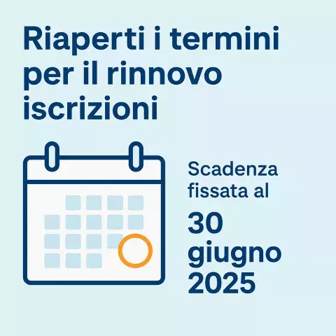 Riaperti termini per il rinnovo delle iscrizioni