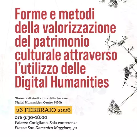 Giornata di studi a cura della sezione tematica Digital Humanities