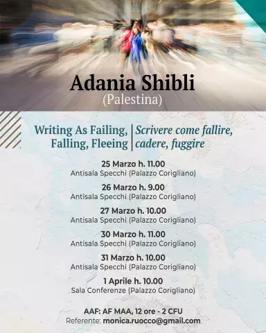 Writing As Failing, Falling, Fleeing / Scrivere come fallire, cadere, fuggire