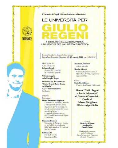 Le Università per Giulio Regeni. A dieci anni dalla scomparsa, un'iniziativa per la libertà di ricerca
