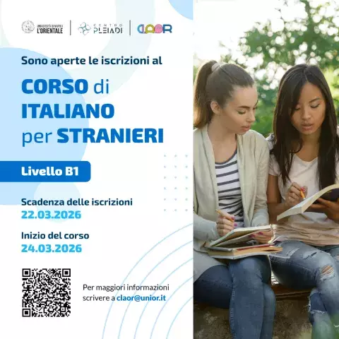 Aperte le iscrizioni al corso di Italiano L2 livello B1: lezioni dal 24 marzo 2026