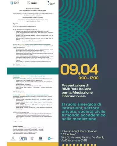 Presentazione della Rete italiana per la mediazione internazionale