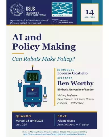AI and policy making: can Robots make policy?
