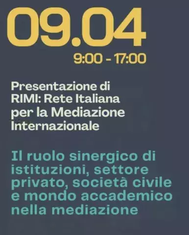 Presentazione della Rete italiana per la mediazione internaizonale
