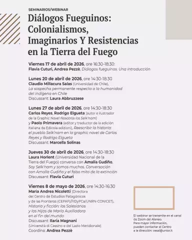 Webinar "Diálogos fueguinos: colonialimos, imaginarios y resistencia en la Tierra del Fuego"