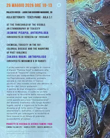 Primo seminario all'interno del Progetto d'Ateneo Famine Food