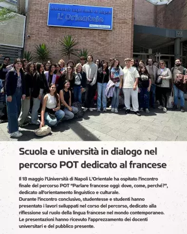 Scuola e università in dialogo nel percorso POT dedicato al francese