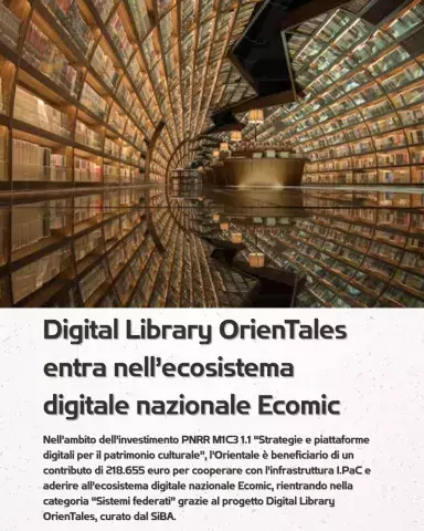 Digital Library OrienTales entra nell’ecosistema digitale nazionale Ecomic
