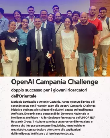 OpenAI Campania Challenge: doppio successo per i giovani ricercatori dell'Orientale