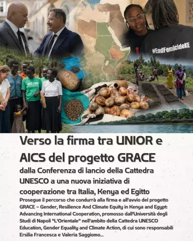 Verso la firma tra UNIOR e AICS del progetto GRACE: dalla Conferenza di lancio della Cattedra UNESCO a una nuova iniziativa di cooperazione tra Italia, Kenya ed Egitto