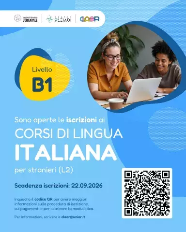 Corsi di italiano per stranieri: sono aperte le iscrizioni