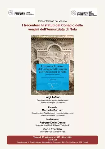 Presentazione del volume "I trecenteschi statuti del Collegio delle vergini dell'Annunziata di Nola"