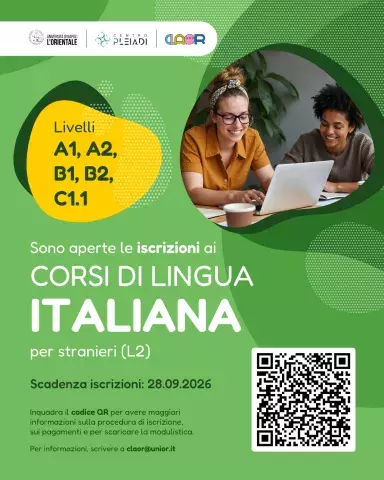 Sono aperte le iscrizioni alla sessione autunnale dei corsi di lingua italiana per stranieri.