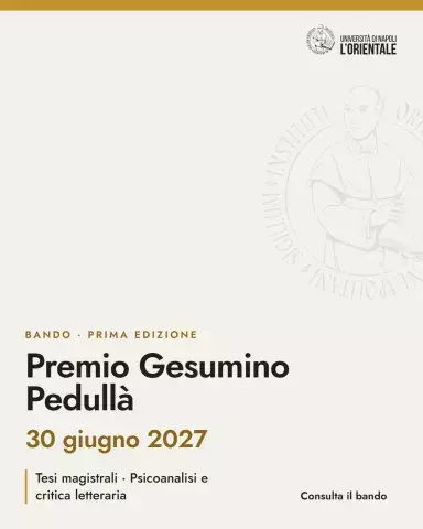 Premio Gesumino Pedullà, bando per tesi magistrali